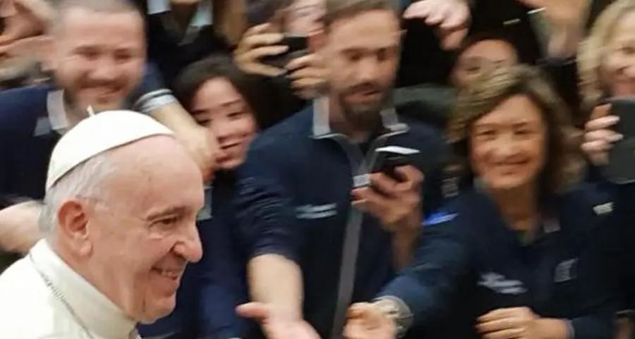 Protezione civile e volontari accolti da Papa Francesco