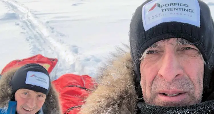 Alaska, Maurizio Belli e Fulvio Giovannini in marcia