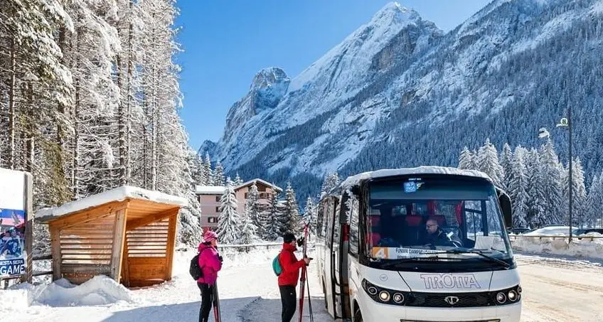 Il servizio di skibus sempre più apprezzato dai turisti