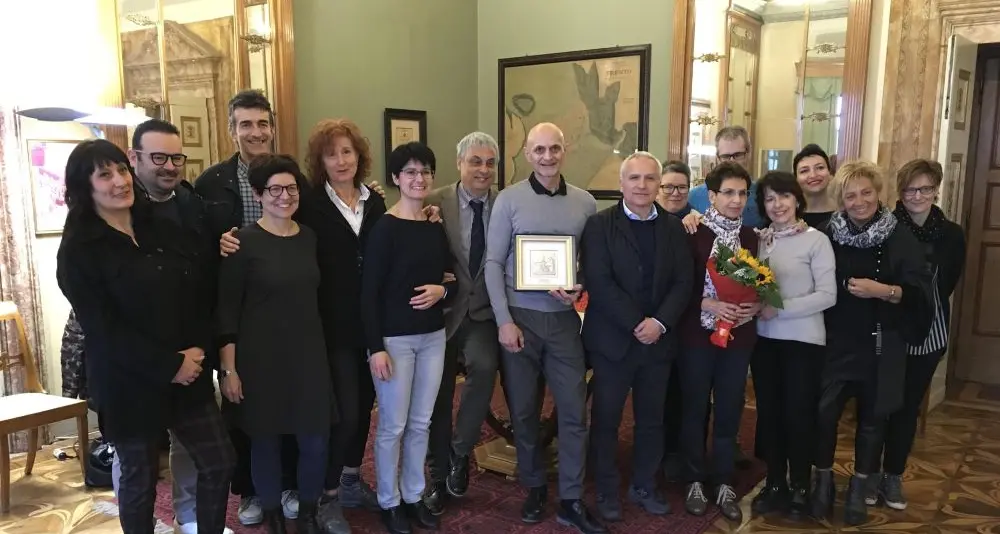 Trento, premiato a Palazzo Thun Emanuele Romoli, campione di indoor rowing