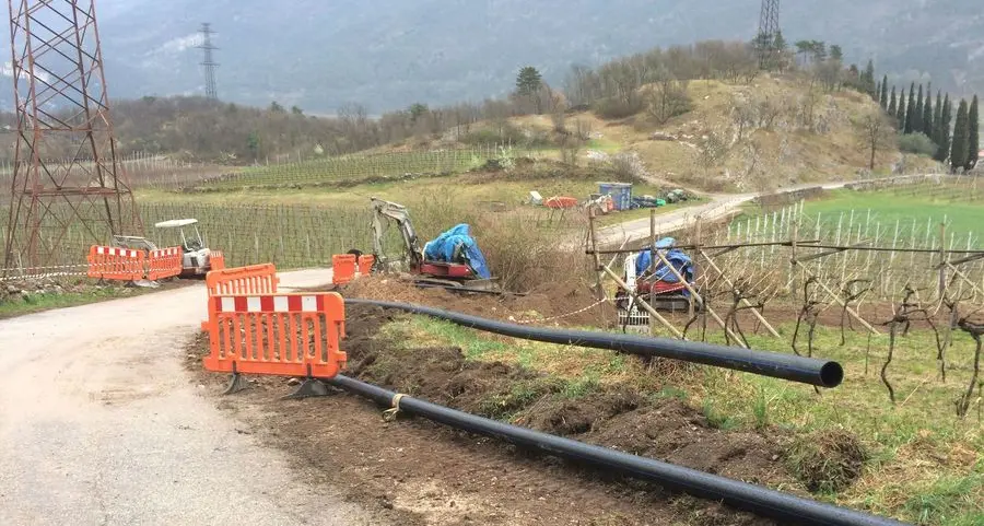 Nuovo impianto a microjet nelle campagne di Calavino