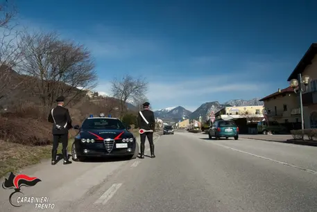 Minacciati con la pistola mentre tagliano legna nel bosco ANSA/FOTO CARABINIERI BORGO VALSUGANA++NO SALES, EDITORIAL USE ONLY++