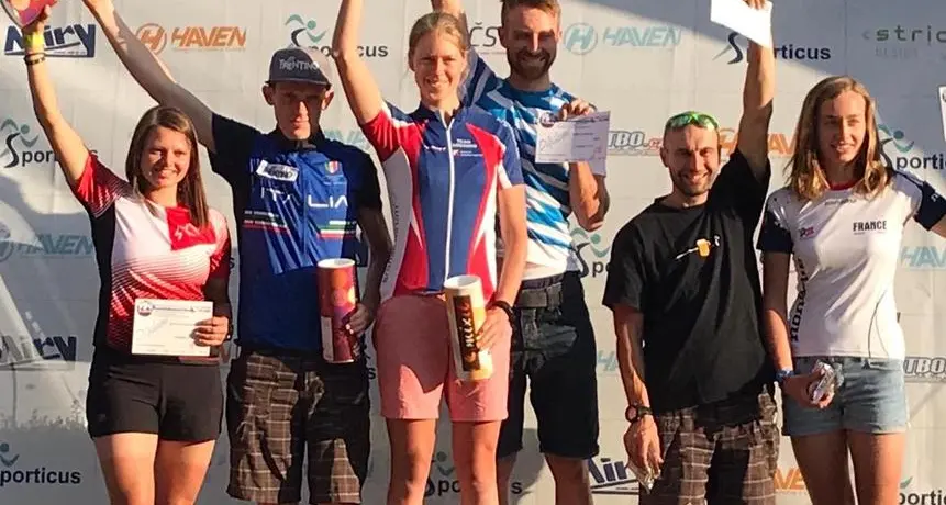 Mountain bike orienteering Bettega e Dallavalle sul podio