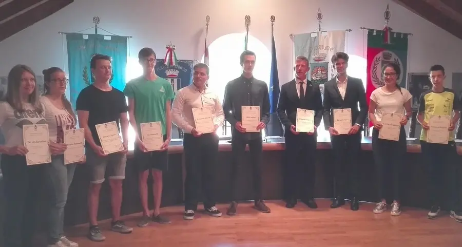 I dodici ragazzi di Castel Ivano primi nello sport e nello studio