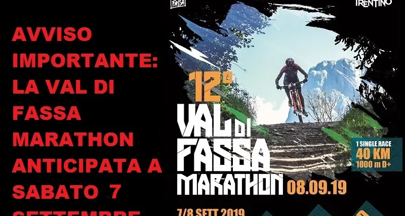 Val di Fassa Marathon anticipata a sabato 7 settembre