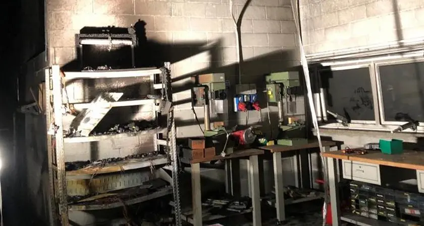 Rovereto, fiamme nella notte al Polo Meccatronica