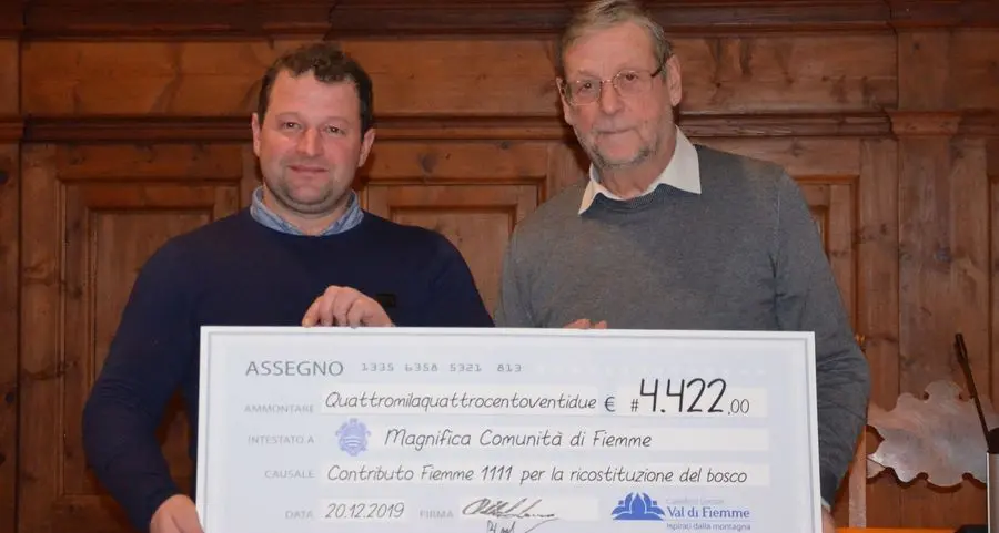 Il caseificio sociale dona oltre 4 mila euro alla Magnifica Comunità