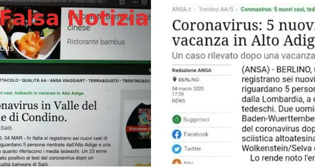 Coronavirus, falsa notizia crea allarme nella Valle del Chiese
