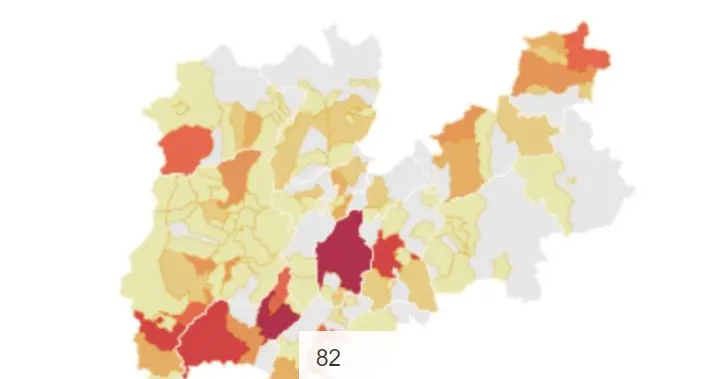 Coronavirus, mappa dei contagi: Trento, Arco, Ledro e Pergine le zone più colpite