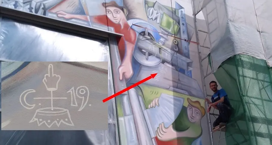 Belz nel suo nuovo murales manda al diavolo il Covid-19