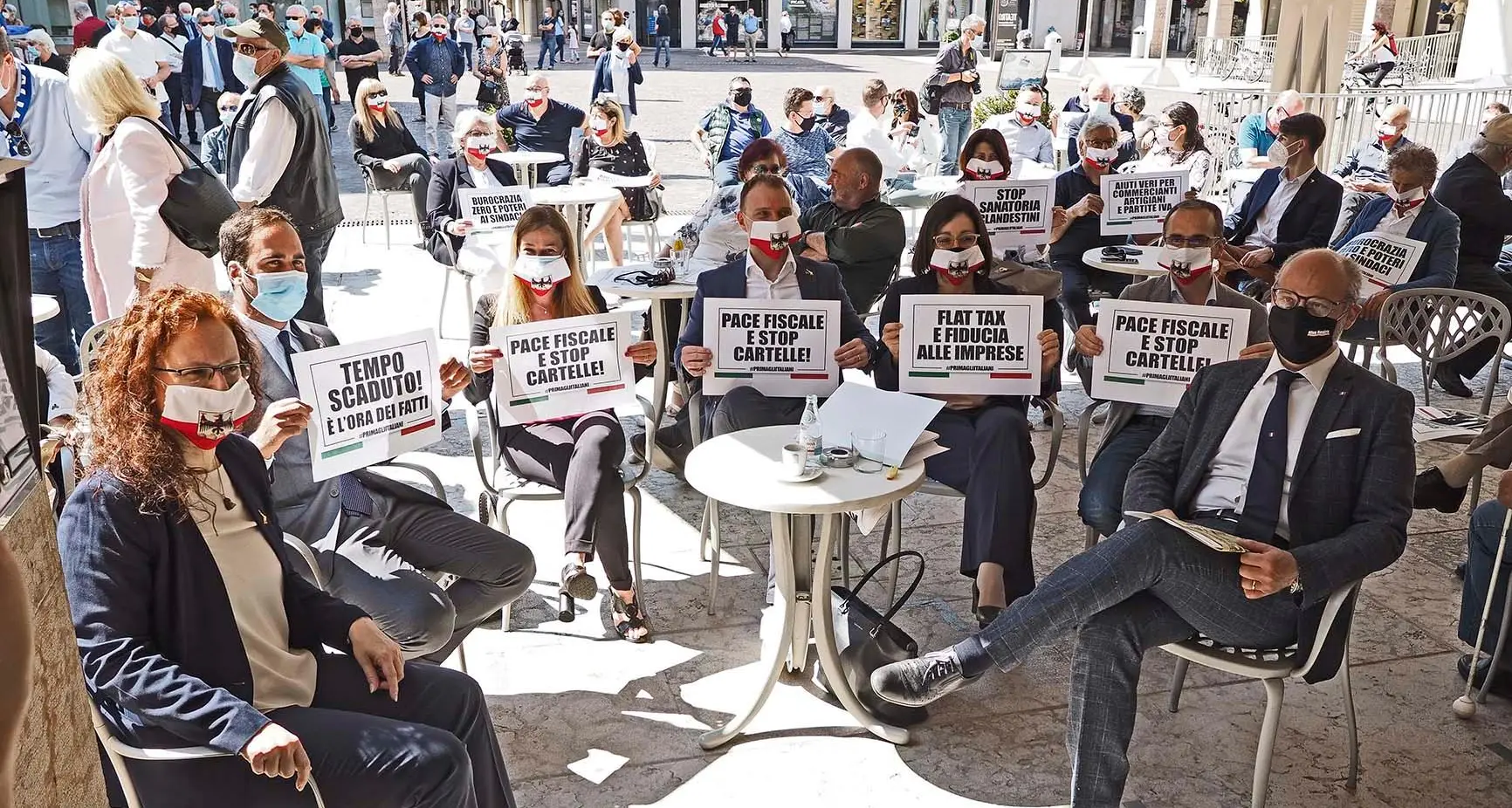 Il centrodestra in piazza anche a Trento