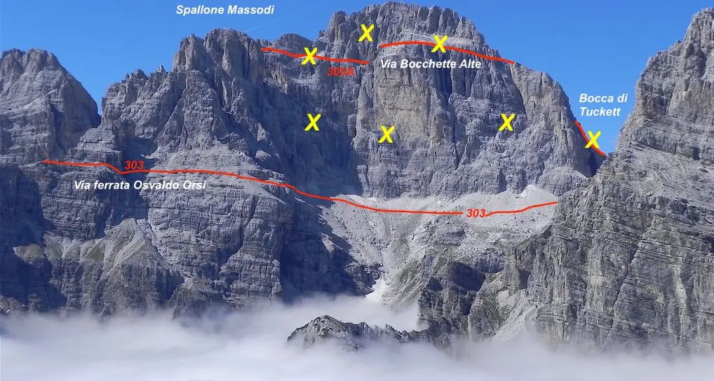 La via ferrata delle Bocchette Alte chiusa dal 15 giugno
