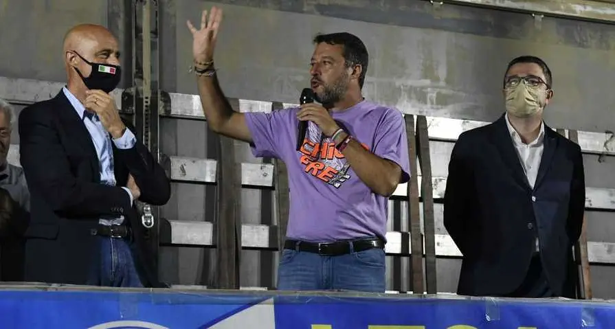 A Riva e Arco Matteo Salvini dà la carica a Bernardi e Santi