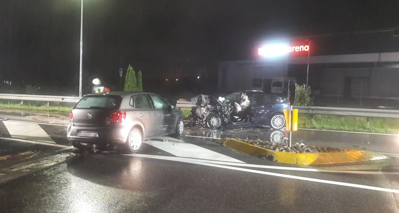 Egna, frontale nella notte davanti alla WürthArena: due i feriti