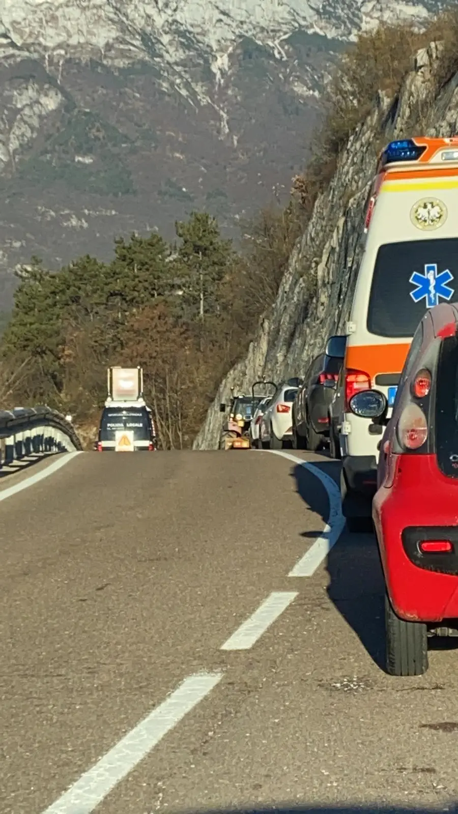 Incidente tra Cadine e Terlago, forti rallentamenti