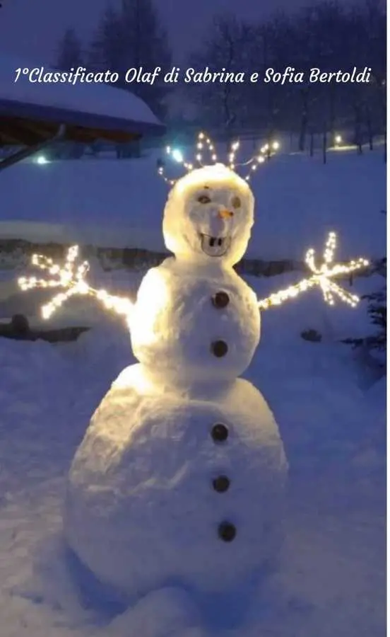 Neve e fantasia in abbondanza A Ronzone è sfida tra pupazzi