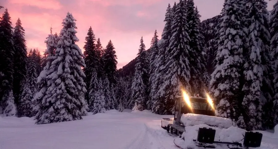 Battuta la pista da località Ronc al San Pellegrino