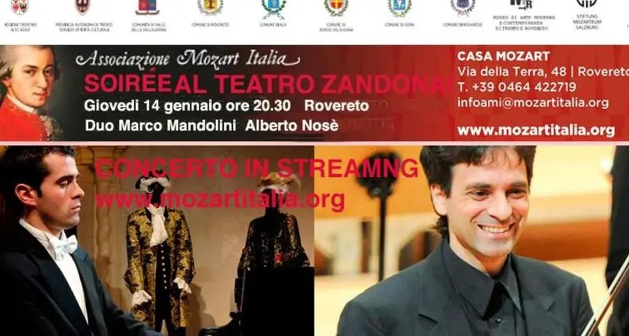 L’Associazione Mozart festeggia i 30 anni con Mondolini e Nosè