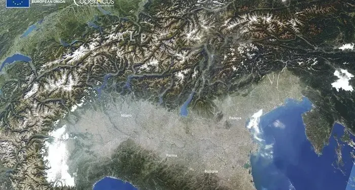 Nuove immagini dal satellite Copernicus 3 mostrano lo smog in Pianura Padana