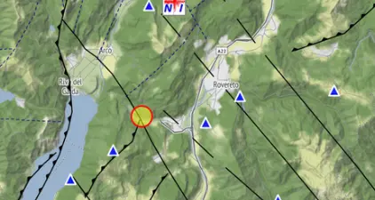 Terremoto con magnitudo 2.8 a Loppio: nessun danno segnalato