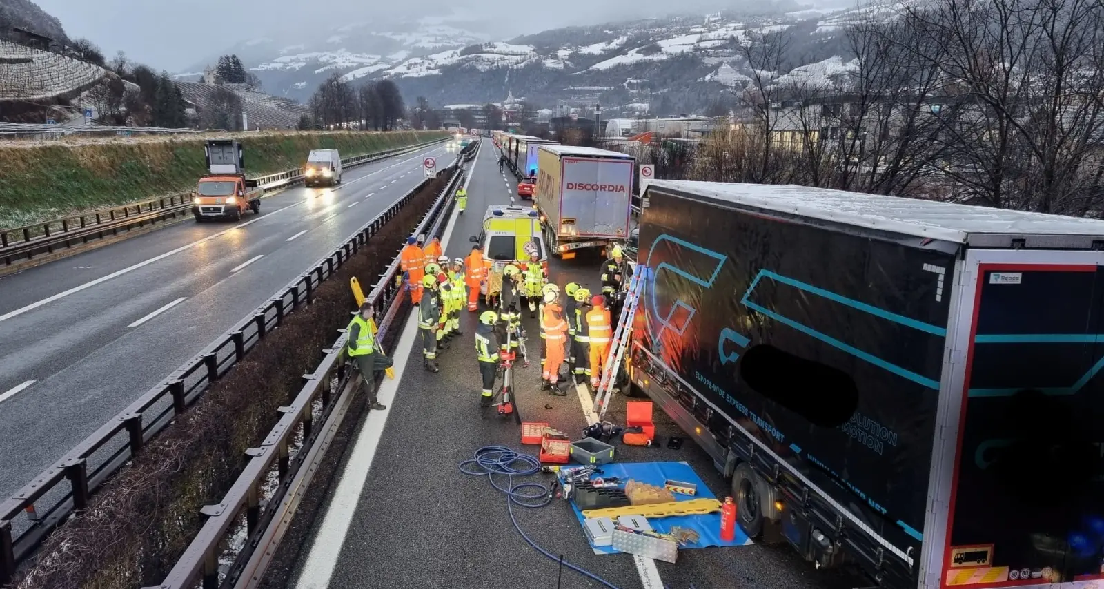 Incidente tra mezzi pesanti in A22: traffico bloccato tra Chiusa e Bressanone