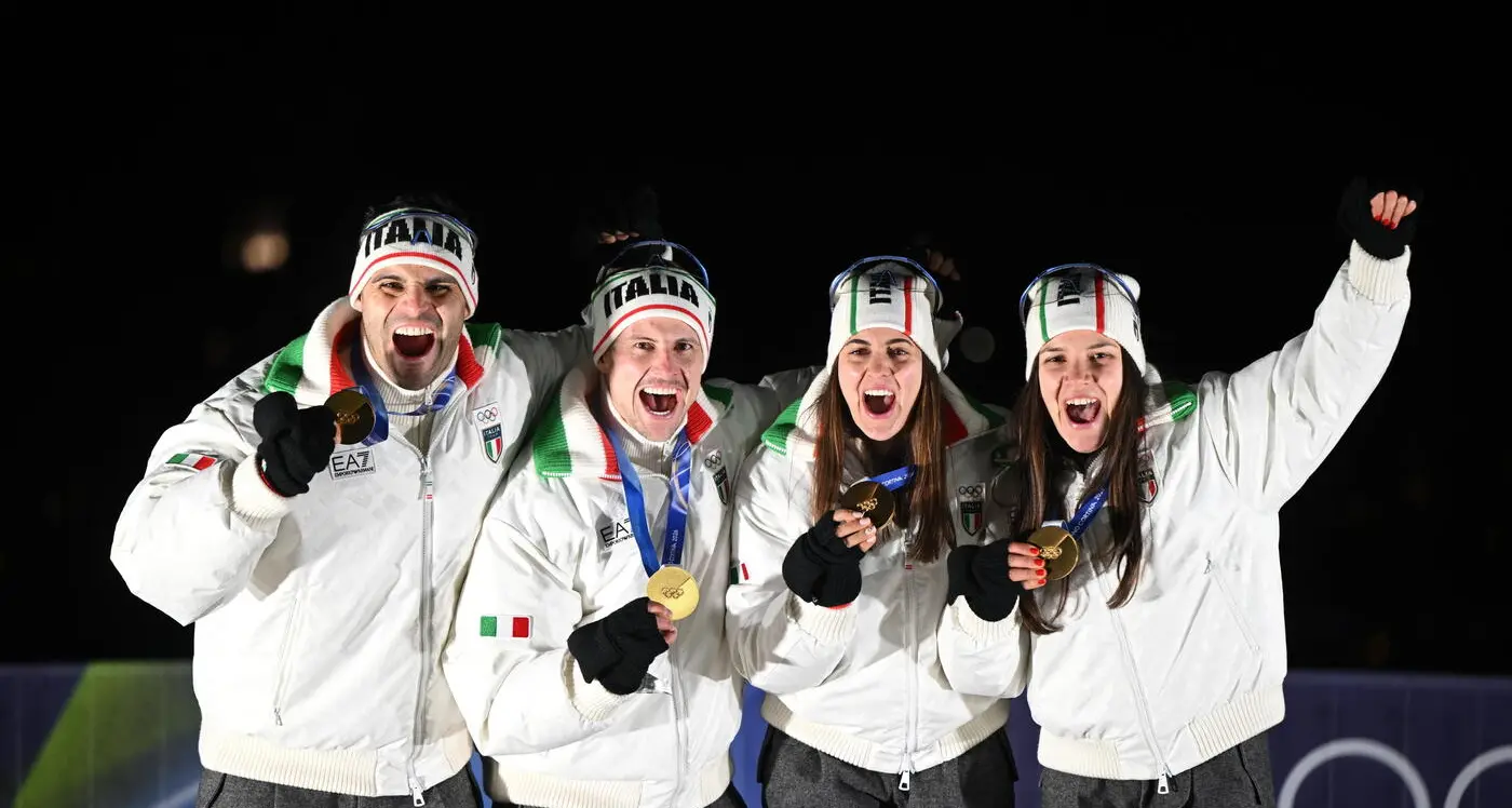 Due ori nello slittino doppio e l'Italia è terza nel medagliere