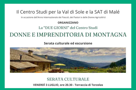 Donne e imprenditoria di montagna: serata e gita
