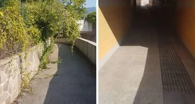 Villazzano, nel sottopasso ferroviario regna l’incuria (e le grate non ci sono più)