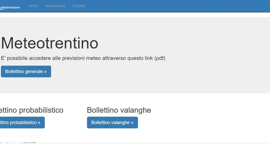 Meteotrentino, ancora problemi tecnici ma dati disponibili su un sito temporaneo