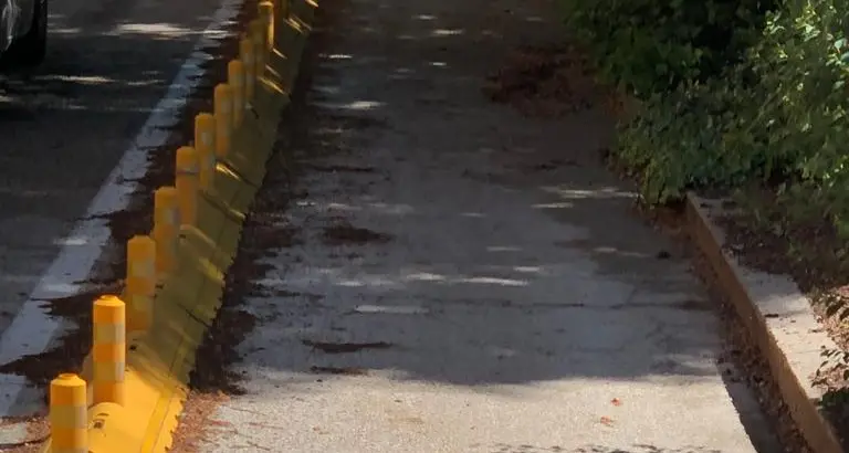 «Bus navetta per Vasco, tolta la cordonata che delimita la ciclabile in viale Rovereto»