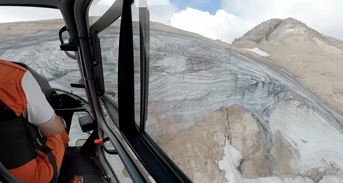 Marmolada, il ghiacciaio resta un osservato speciale: nuovo sorvolo con il radar