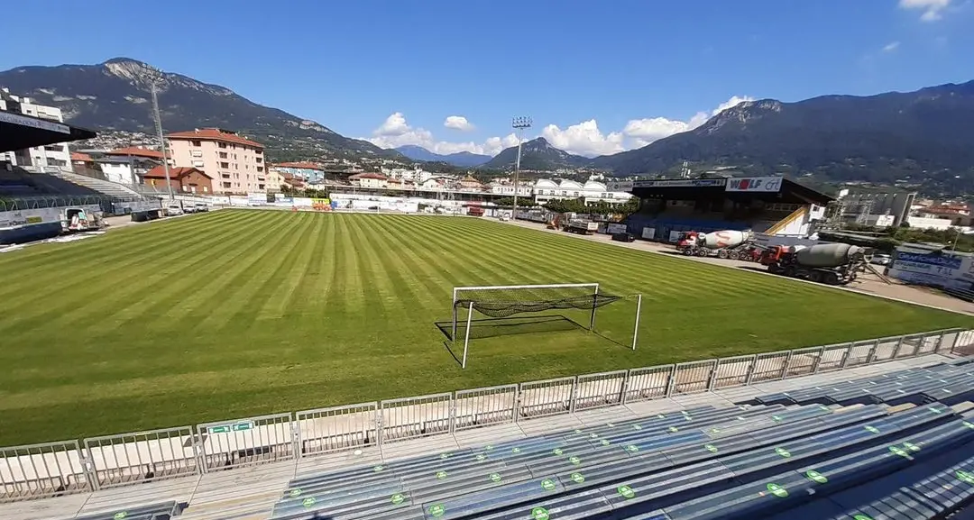 Il Trento Calcio pronto a debuttare nel nuovo stadio Briamasco da 3 mila posti
