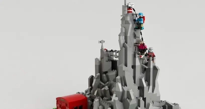Le ferrate delle Dolomiti con i mattoncini Lego