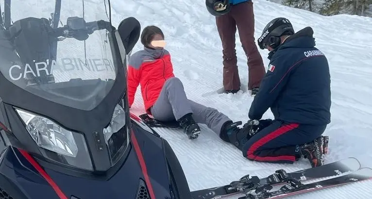 Scia col cane al guinzaglio, multato dai carabinieri in Trentino