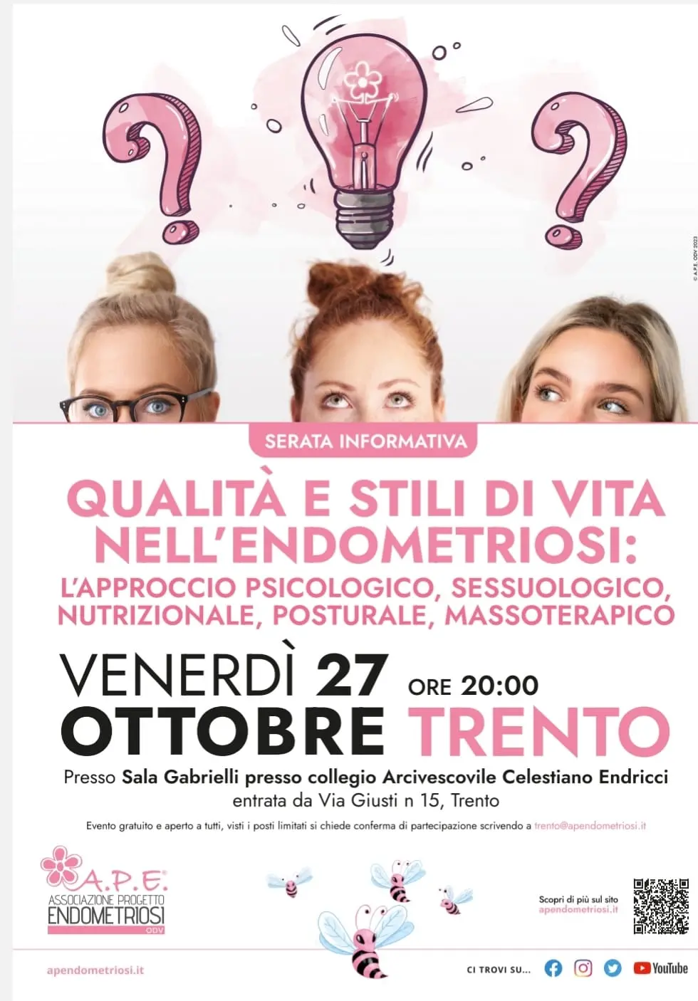 Trento: serata informativa sull’endometriosi, una malattia rara
