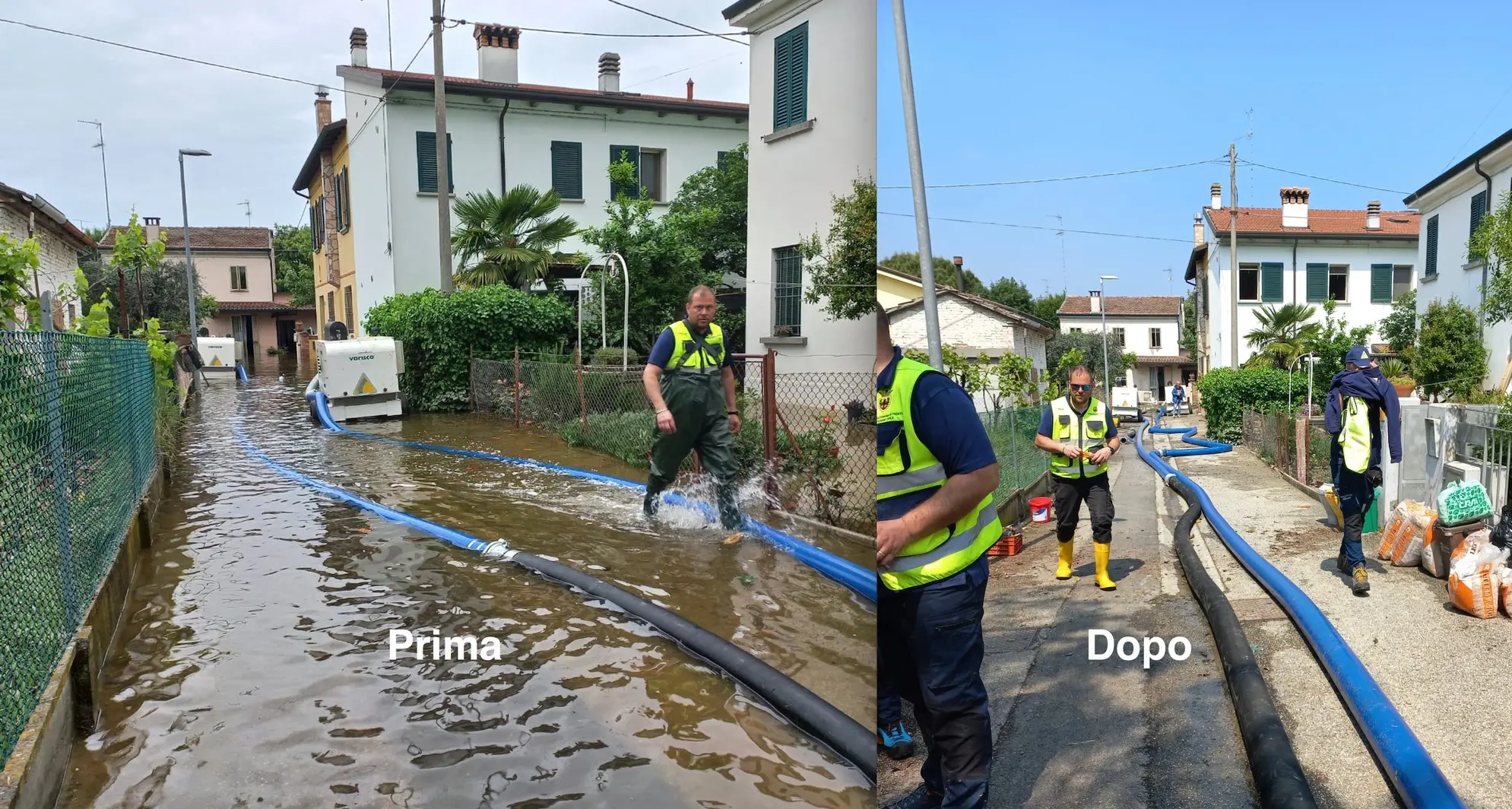 Lugo, liberati gli scantinati ora la Protezione Civile trentina lavora ai piani terra