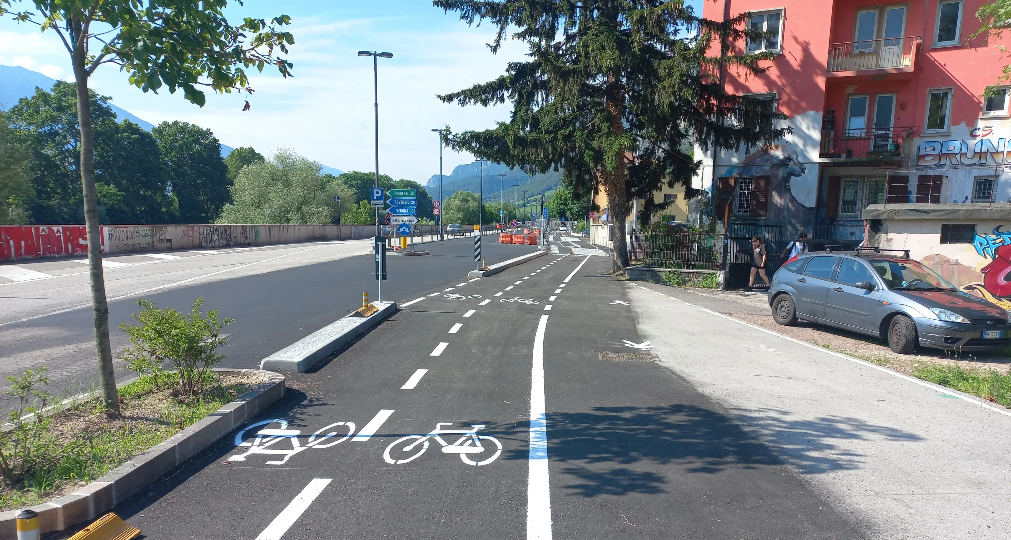 Apre la ciclabile Piedicastello-Albere. Al via i lavori in via Grazioli e in via Santa Croce