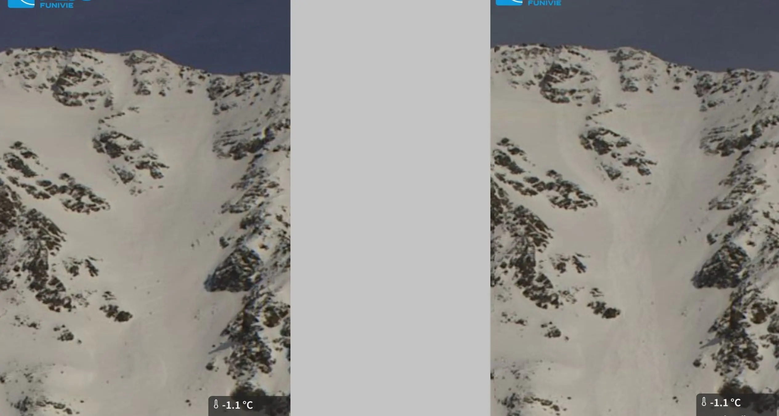 Vioz, gli sciatori e la valanga ripresi dalla webcam prima e dopo il distacco