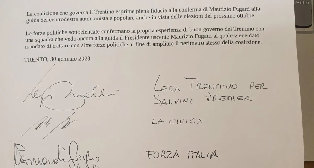 Fratelli d’Italia “strappa”: niente firma per Fugatti presidente