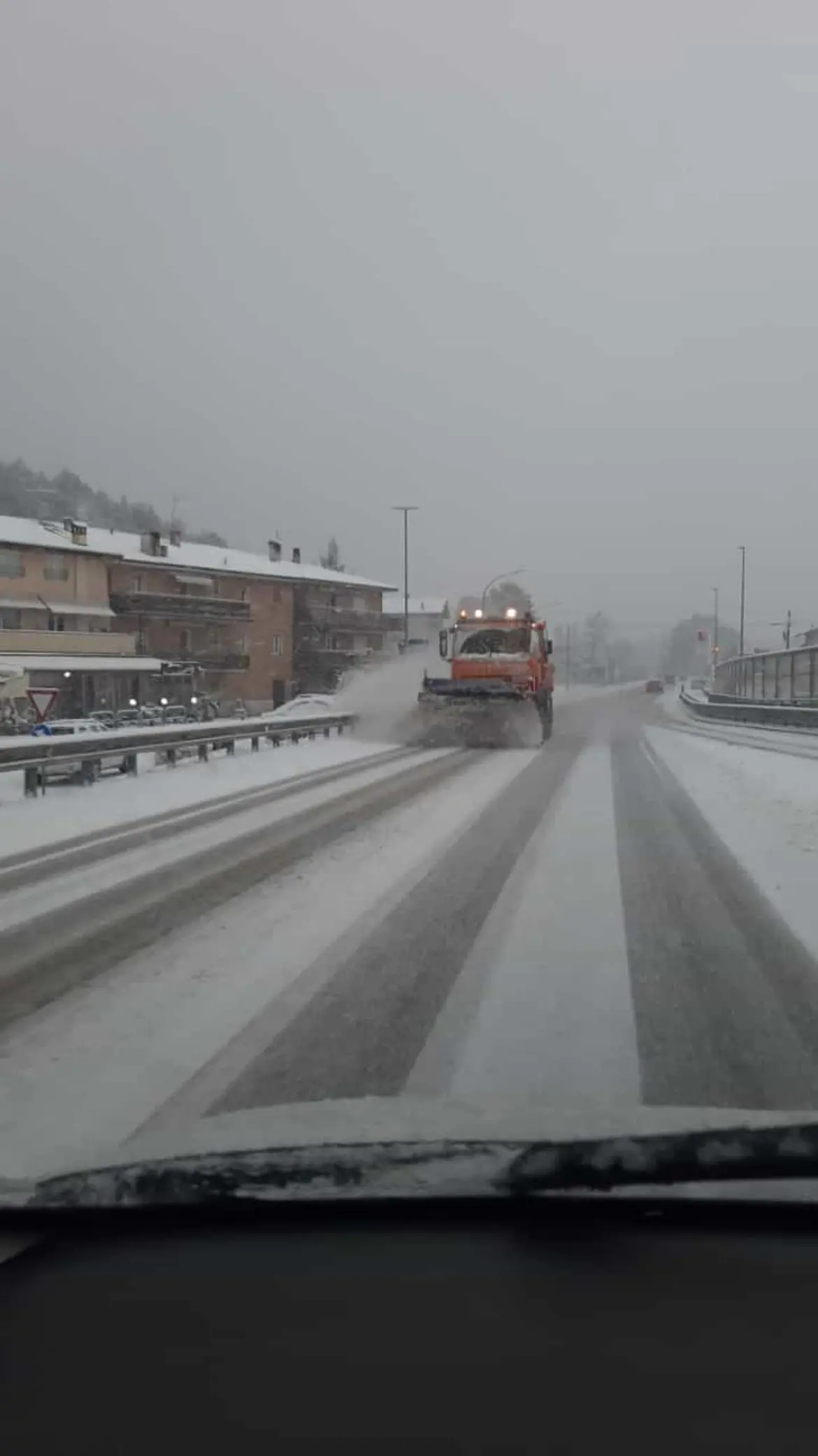 Caduti 10 centimetri di neve a Passo Lavazé e sul Manghen