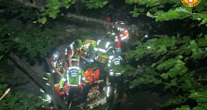 Incrocia dei cinghiali, si spaventa e cade per 30 metri: ferito un 49enne
