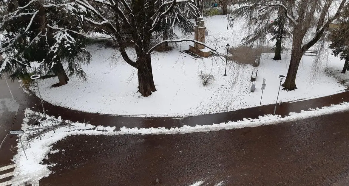 Neve in Trentino: 15 centimetri in fondovalle, 40 in quota. Allerta ghiaccio sulle strade