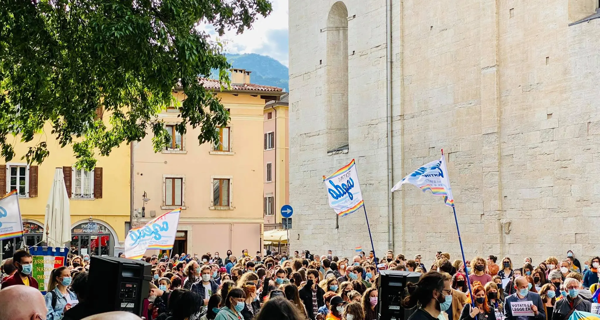 Omofobia, anche a Trento in piazza per il ddl Zan