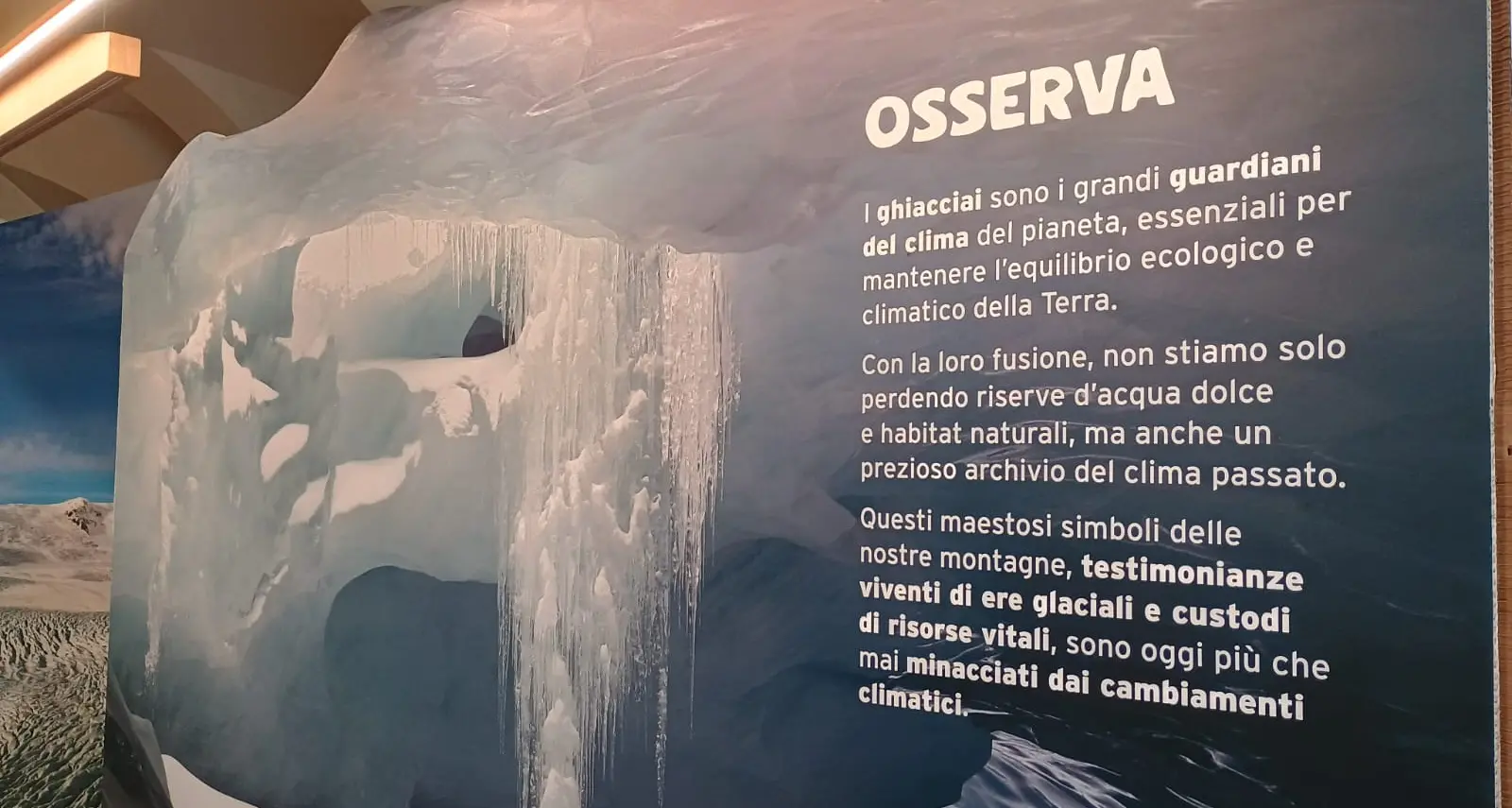 Ghiacciai, nella Casa Sat inaugurata la mostra “Freeze the future”
