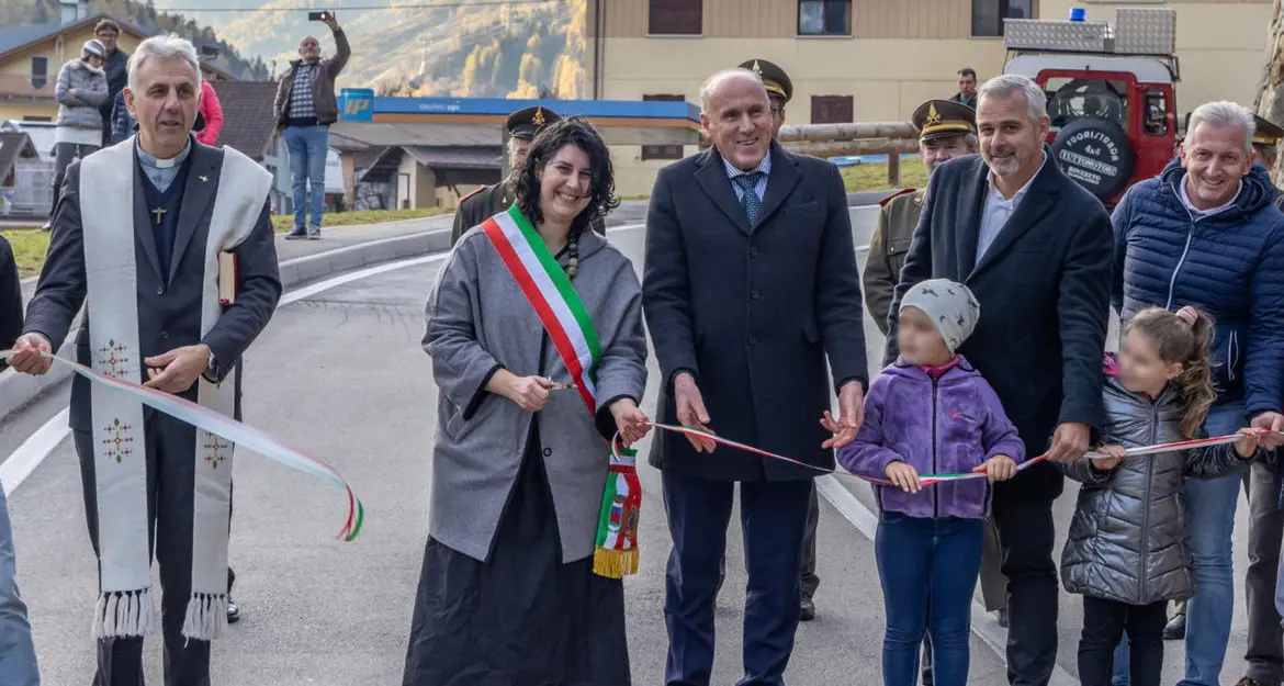 Nuova viabilità per Cusiano, Ossana: inaugurata la strada “Val Martina-Coste”