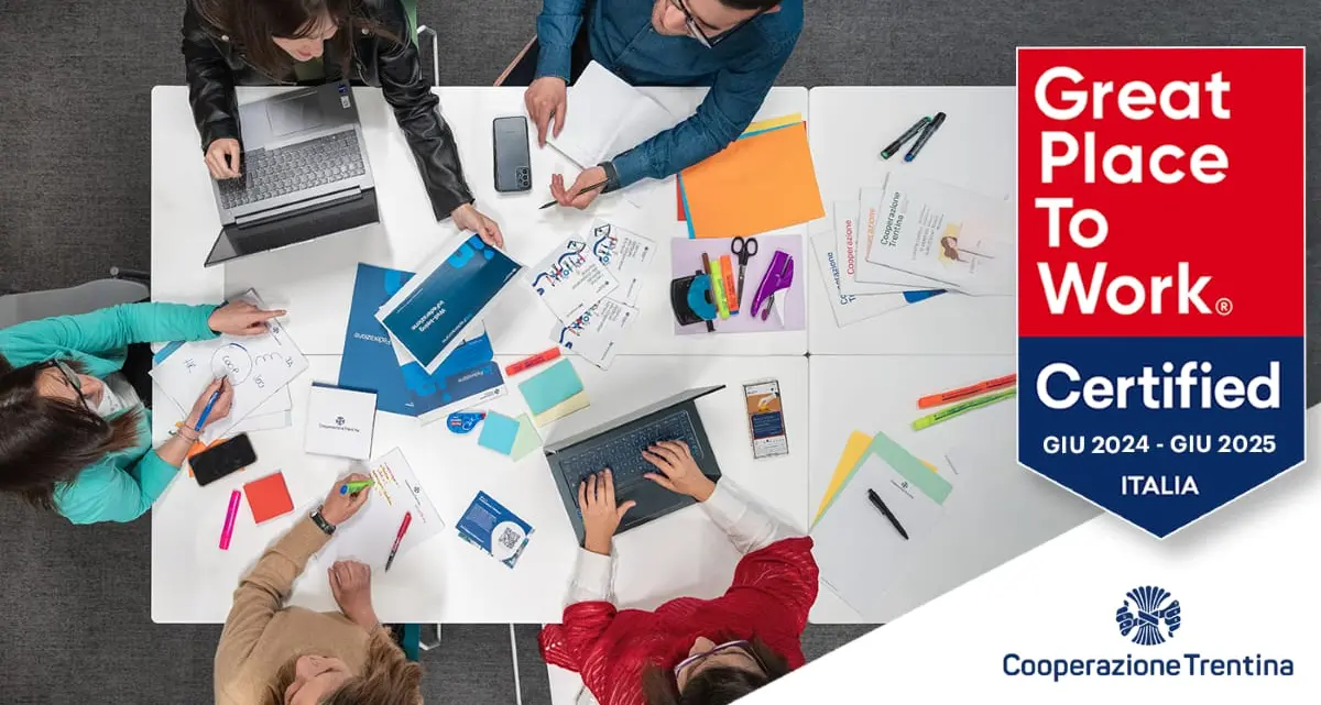 Federazione Trentina della Cooperazione, arriva la certificazione: “Great place to work”