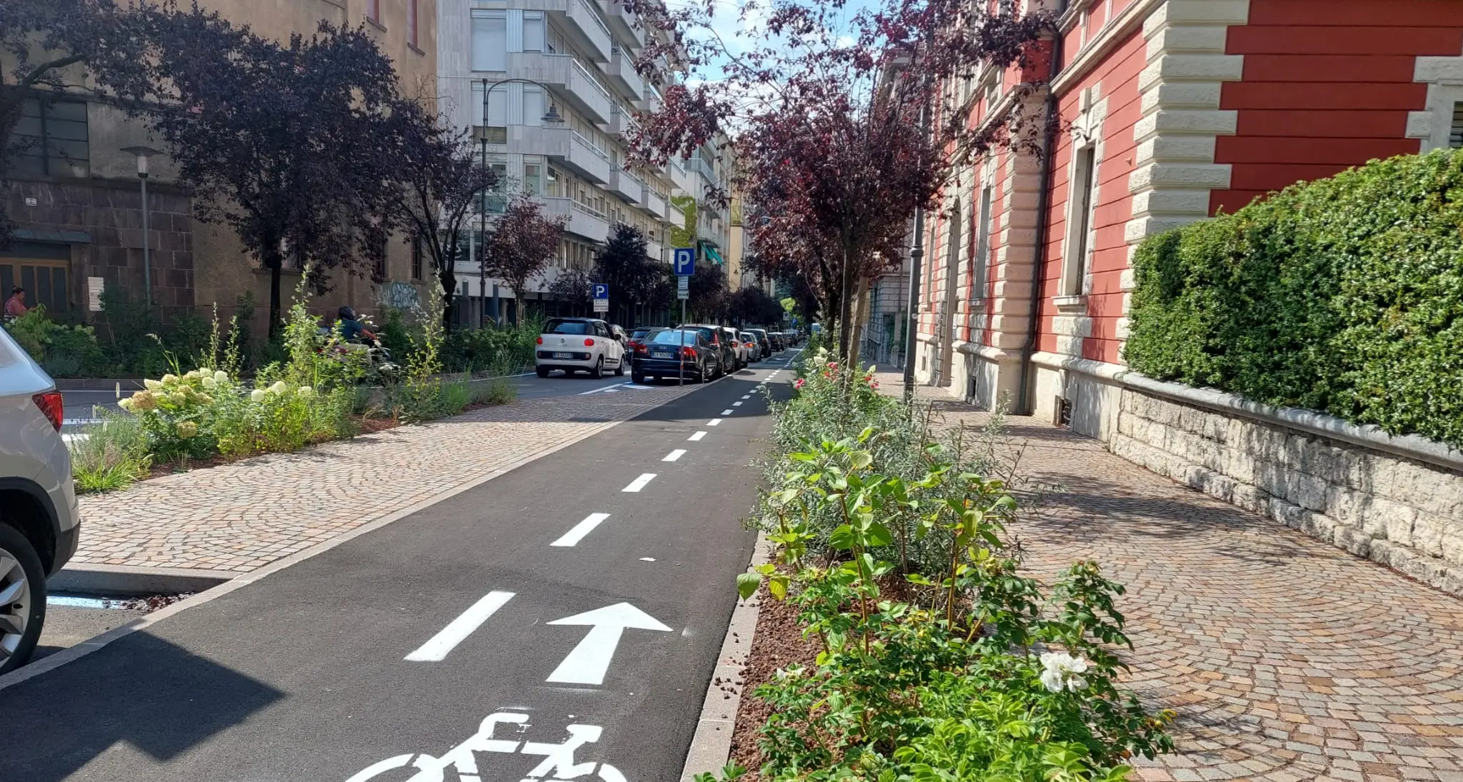 Aperta la nuova ciclabile di via Grazioli