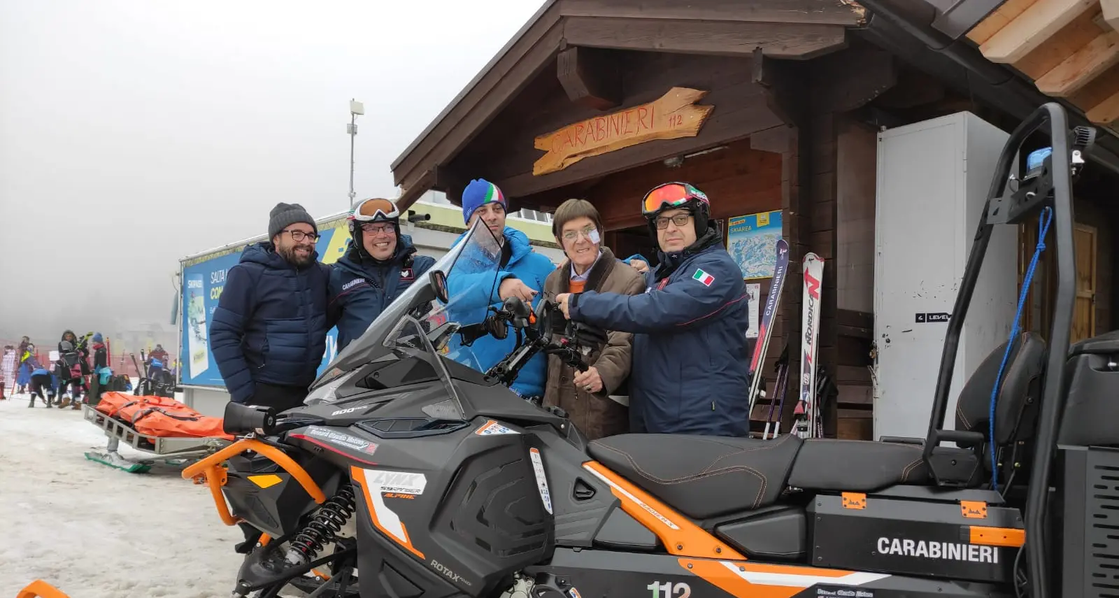Sulle piste da sci di Folgaria c’è una nuova motoslitta dei Carabinieri