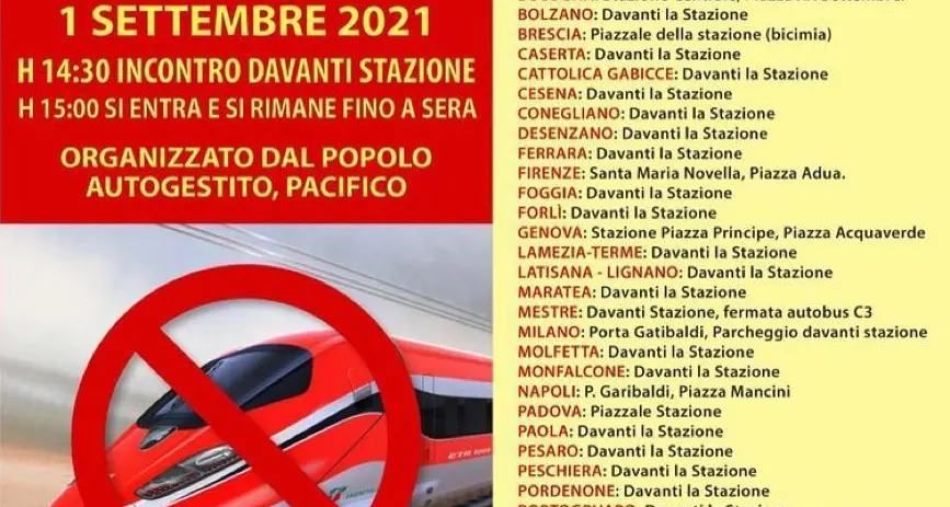 Protesta (anche a Trento) contro il Green pass, il Viminale: saremo intransigenti se qualcuno bloccherà i treni