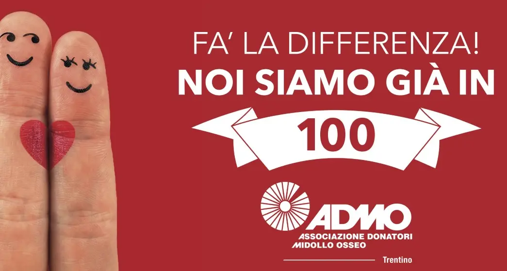 Trento, l’Admo festeggia oggi il traguardo dei 100 donatori di midollo osseo